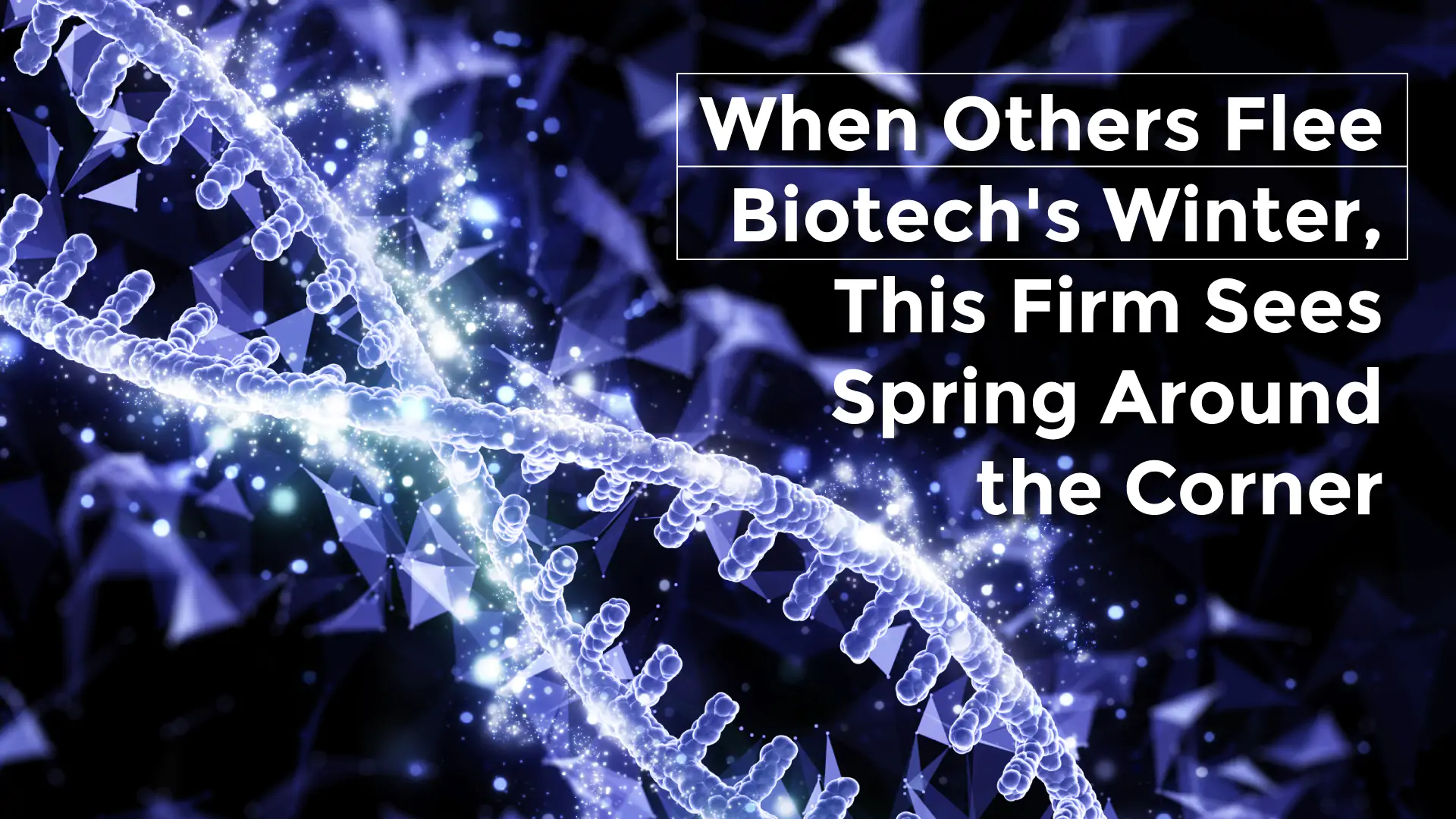 When Others Flee Biotech’s Winter, This Firm Sees Spring Around the Corner